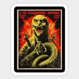 Vintage Reptilian Propaganda Poster T-Shirt Sticker